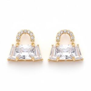 GOLD CZ PURSE EARRINGS
